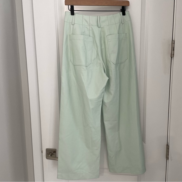 Anthropologie The Colette Cropped Wide-Leg Pants by Maeve Faux-Leather Edition 3 - Picture 9 of 11